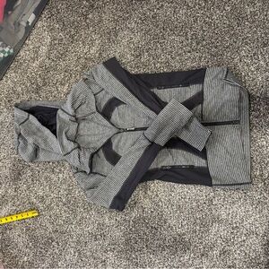 lululemon athletica Black and Gray Striped Hoodie